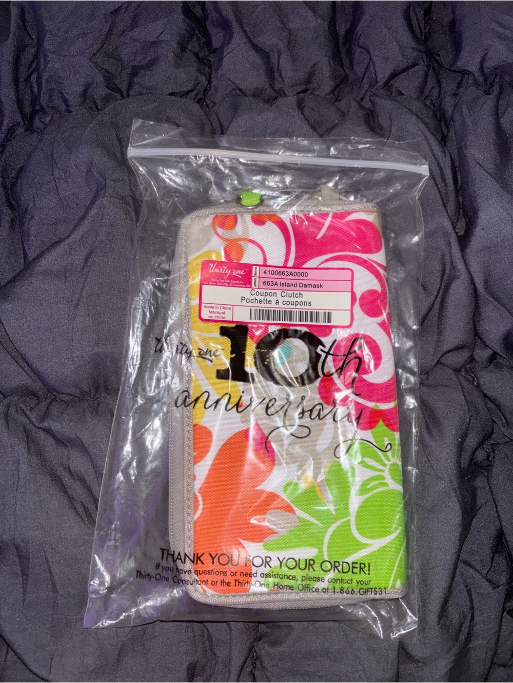 Thirty-One Coupon Clutch - Bright Floral